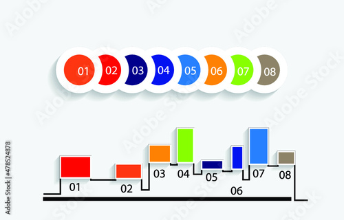 Infographic elements for annual reports