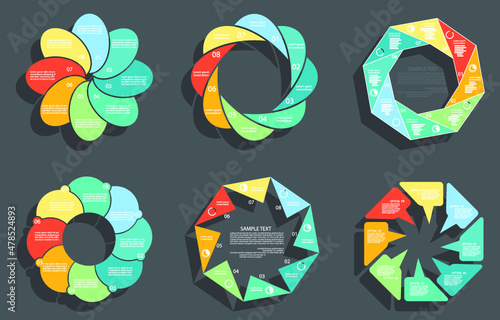 Infographic elements for annual reports