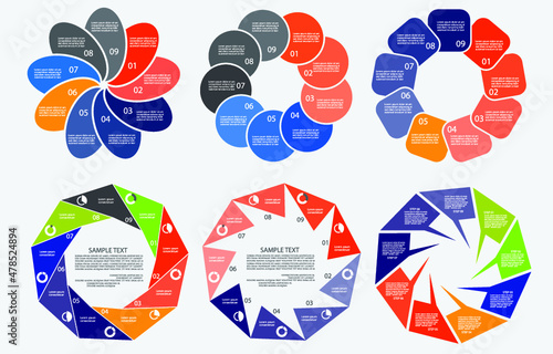 Infographic elements for annual reports