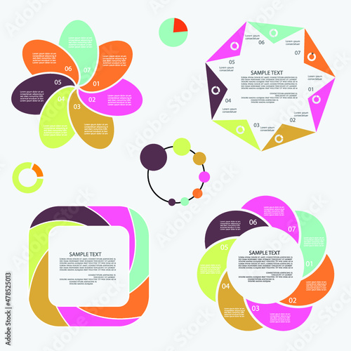 Infographic elements for annual reports