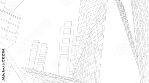 sketch of a city