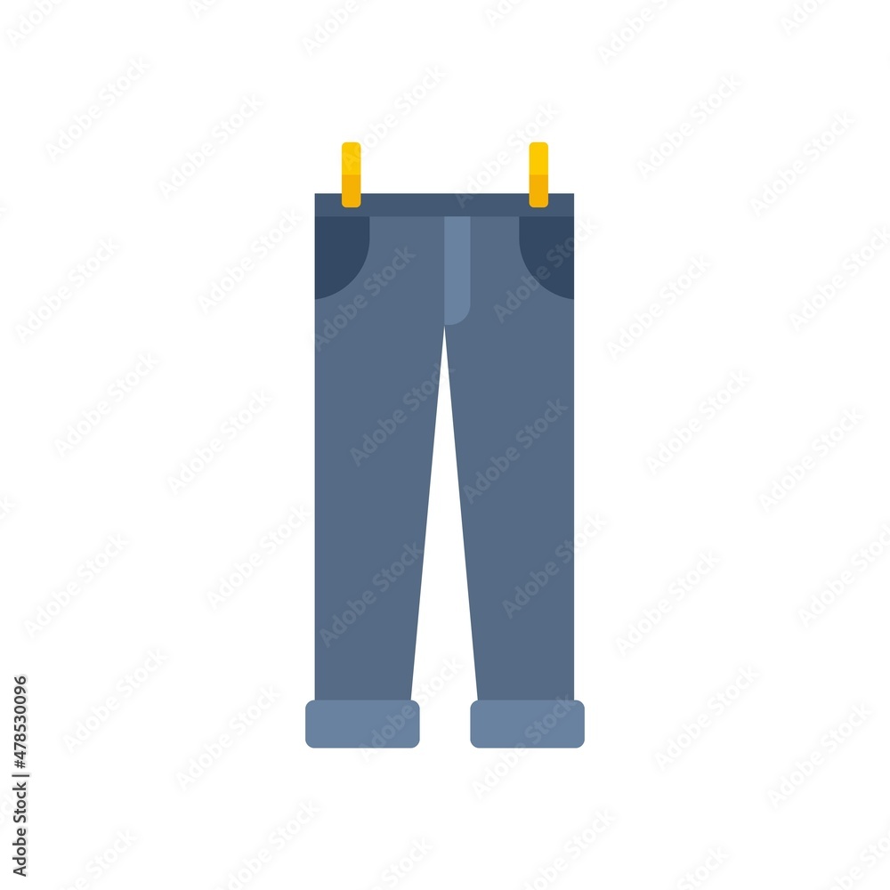 Dryer jeans icon flat isolated vector Dryer jeans icon flat isolated vector