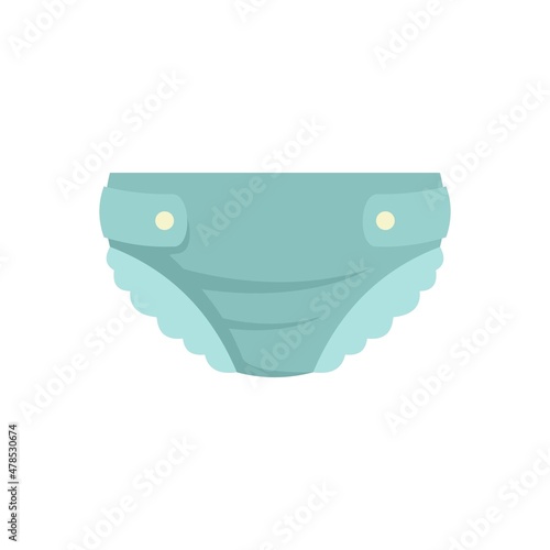 Nappy diaper icon flat isolated vector