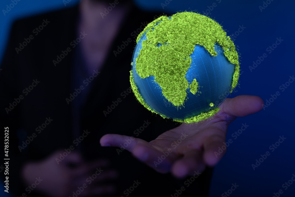 Ecology and green environment concept - 3D rendering Ecology and green environment concept - 3D rendering