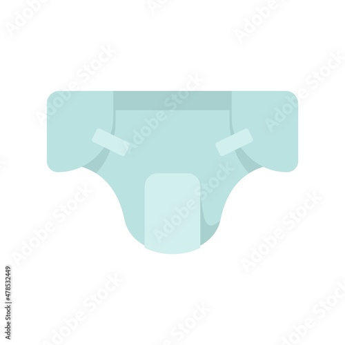 Object diaper icon flat isolated vector