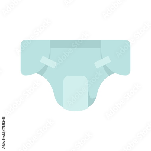 Object diaper icon flat isolated vector