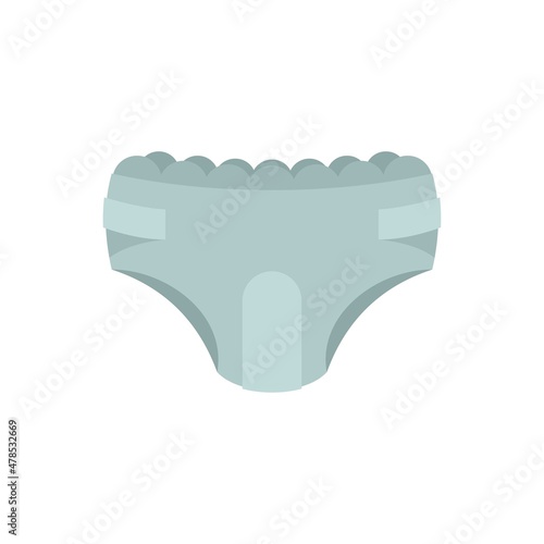 Odor diaper icon flat isolated vector