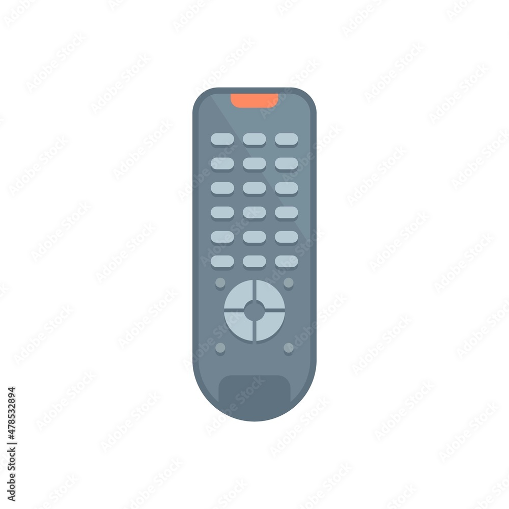 Tv remote control icon flat isolated vector Tv remote control icon flat isolated vector