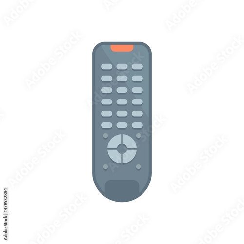 Tv remote control icon flat isolated vector