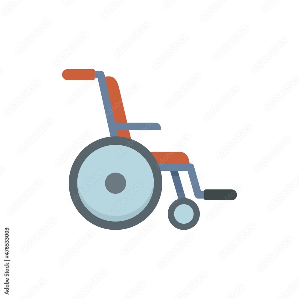 Retirement wheelchair icon flat isolated vector Retirement wheelchair icon flat isolated vector
