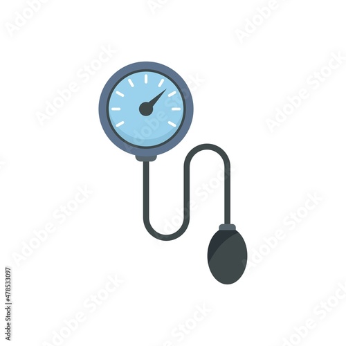 Blood presure tool icon flat isolated vector