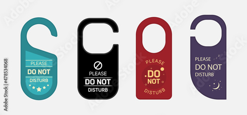 door hanger flat icon - vector illustration . Do not disturb, hotel, door, hanger, tag, tags, label, closed, sign, flat icons .