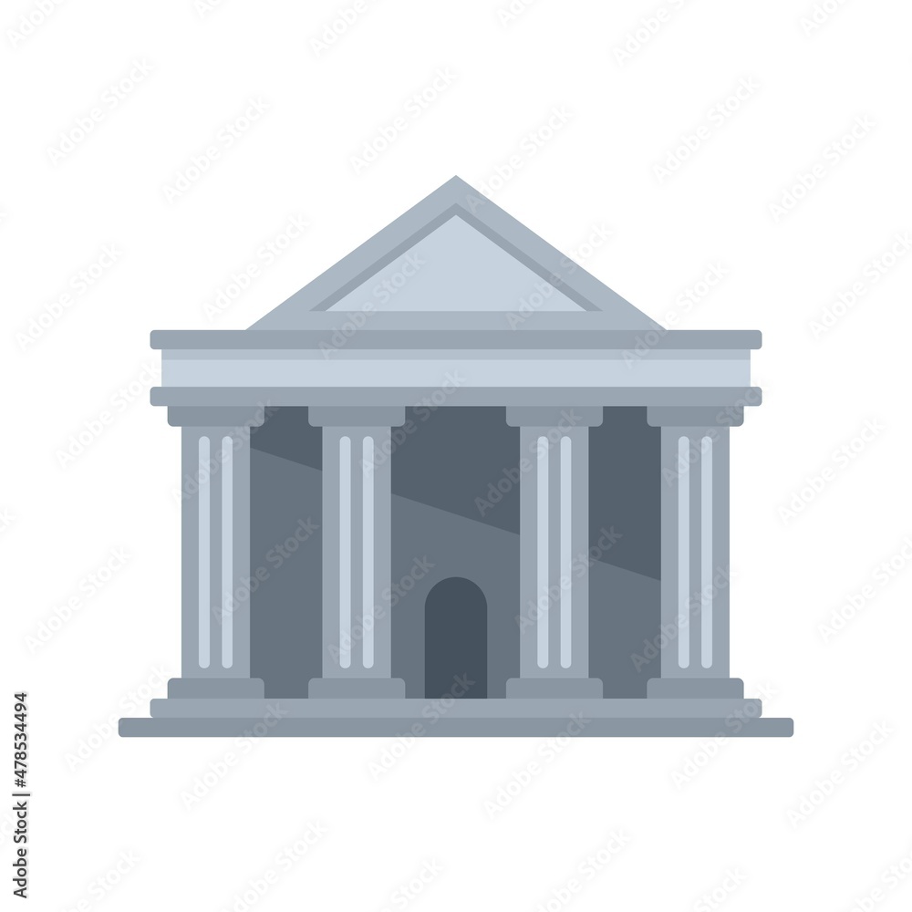 Bank compensation icon flat isolated vector Bank compensation icon flat isolated vector