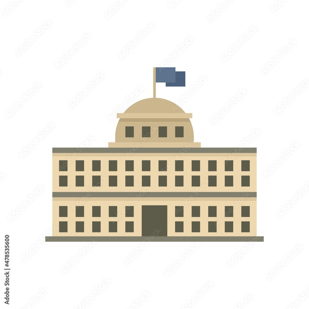 Parliament landmark icon flat isolated vector Parliament landmark icon flat isolated vector