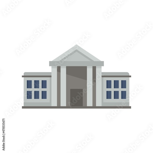 Public parliament icon flat isolated vector