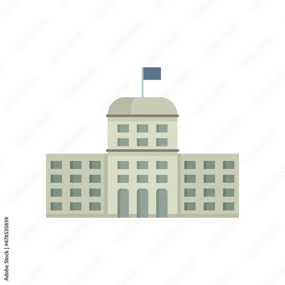 Flag parliament icon flat isolated vector Flag parliament icon flat isolated vector