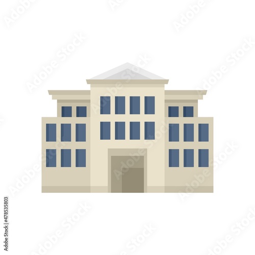 History parliament icon flat isolated vector