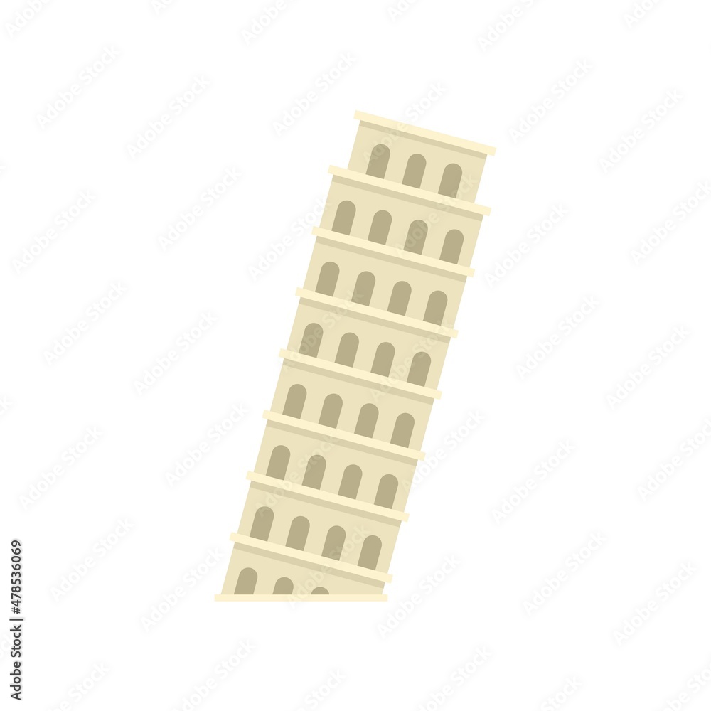 Italy sightseeing icon flat isolated vector