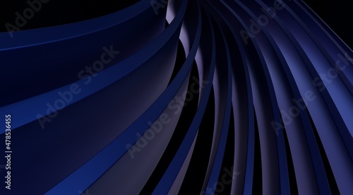 blue wave abstract background 3d rendering flat design style