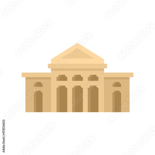 Cathedral sightseeing icon flat isolated vector