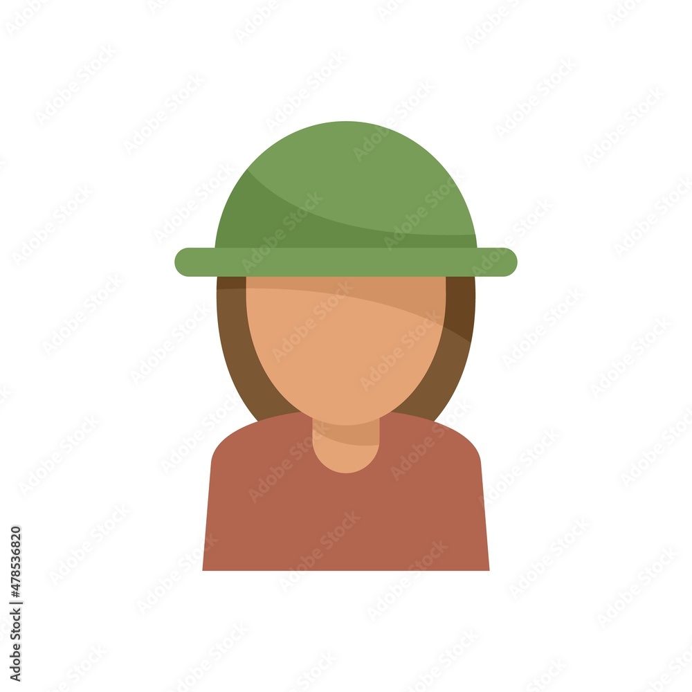 Safari tourist icon flat isolated vector