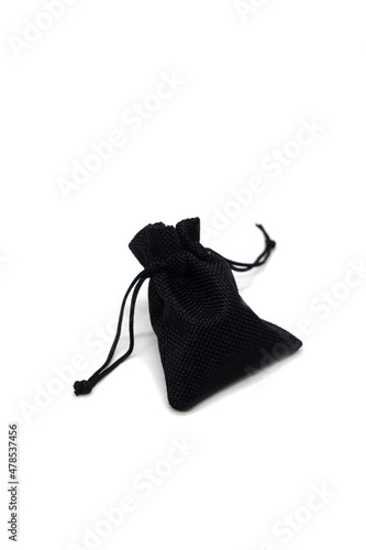 Isolated photo of black canvas bags