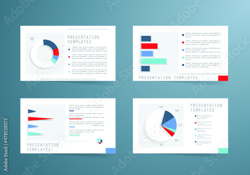 Brochure for business reports, cover layout and infographics