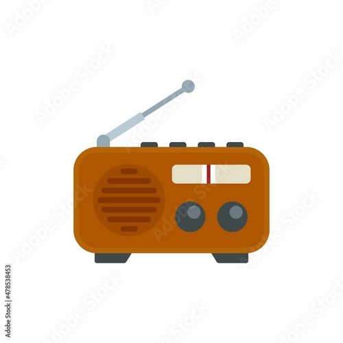 Nursing radio icon flat isolated vector