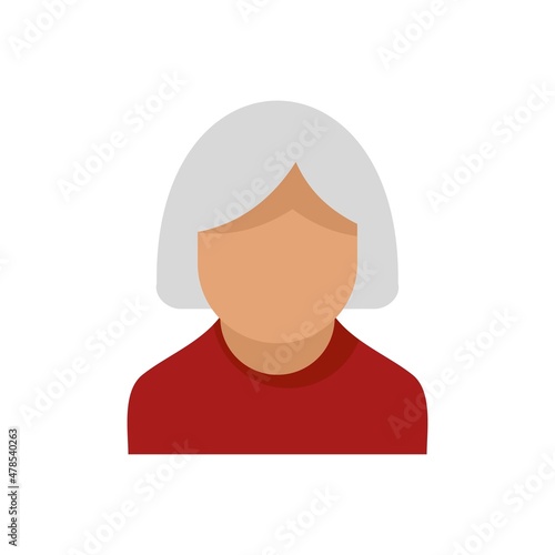 Nursing elderly icon flat isolated vector