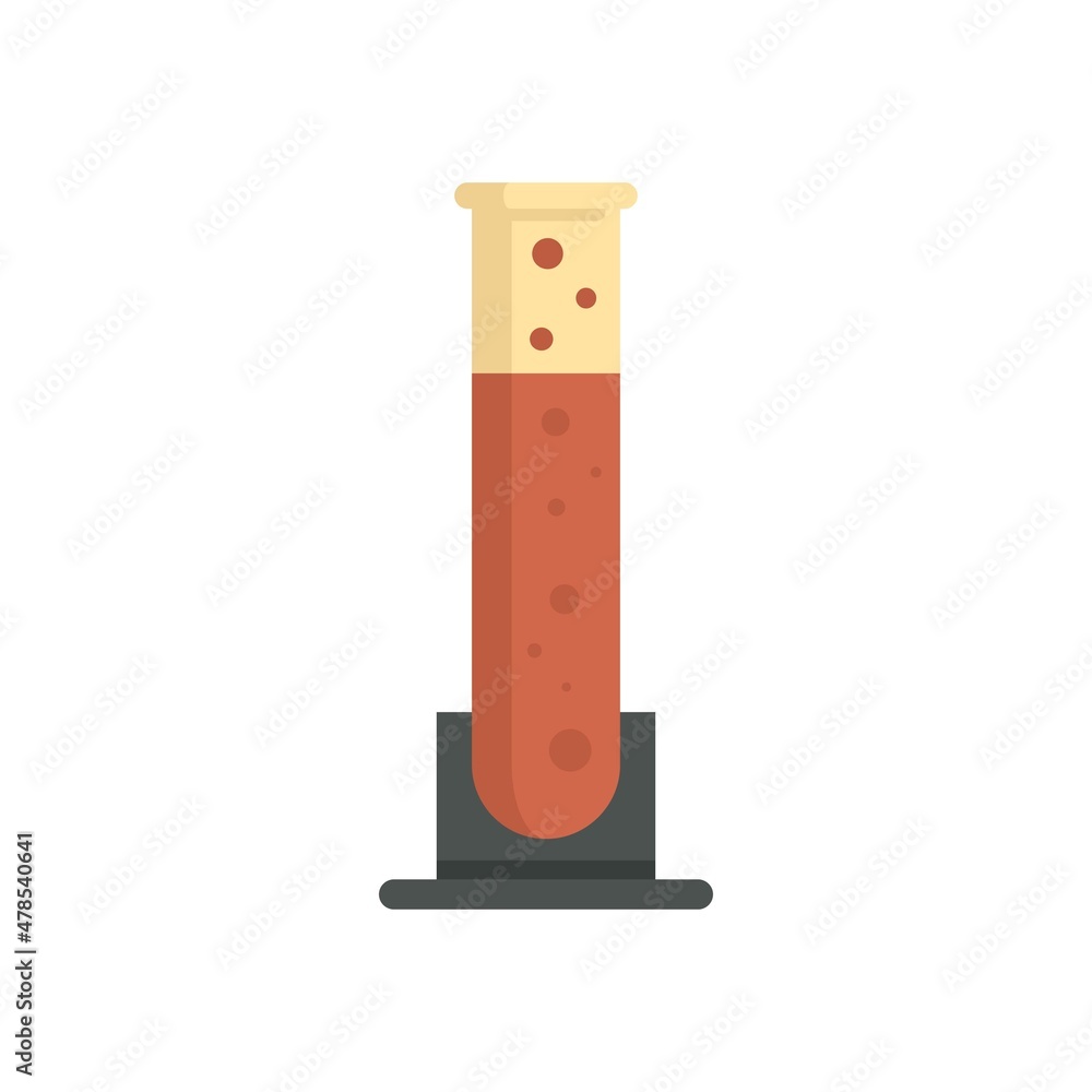 Molecular cuisine test tube icon flat isolated vector Molecular cuisine test tube icon flat isolated vector