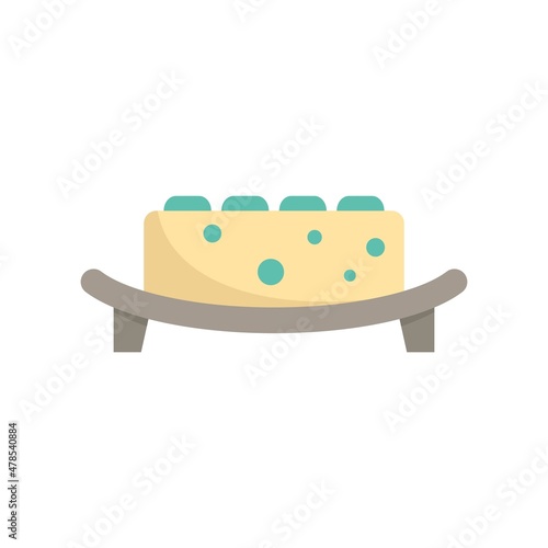 Molecular cuisine dish icon flat isolated vector