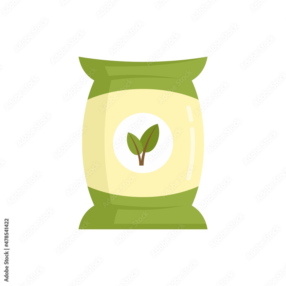 Fertilizer pack icon flat isolated vector Fertilizer pack icon flat isolated vector