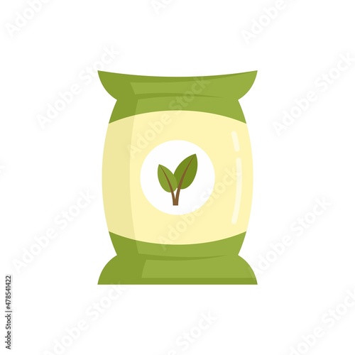 Fertilizer pack icon flat isolated vector