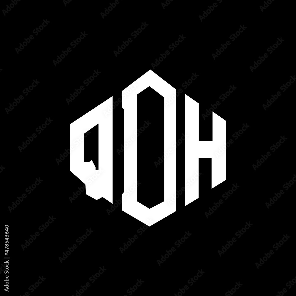 QDH letter logo design with polygon shape. QDH polygon and cube shape logo design. QDH hexagon vector logo template white and black colors. QDH monogram, business and real estate logo. QDH letter logo design with polygon shape. QDH polygon and cube shape logo design. QDH hexagon vector logo template white and black colors. QDH monogram, business and real estate logo.