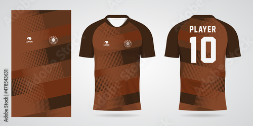 brown sports shirt jersey design template