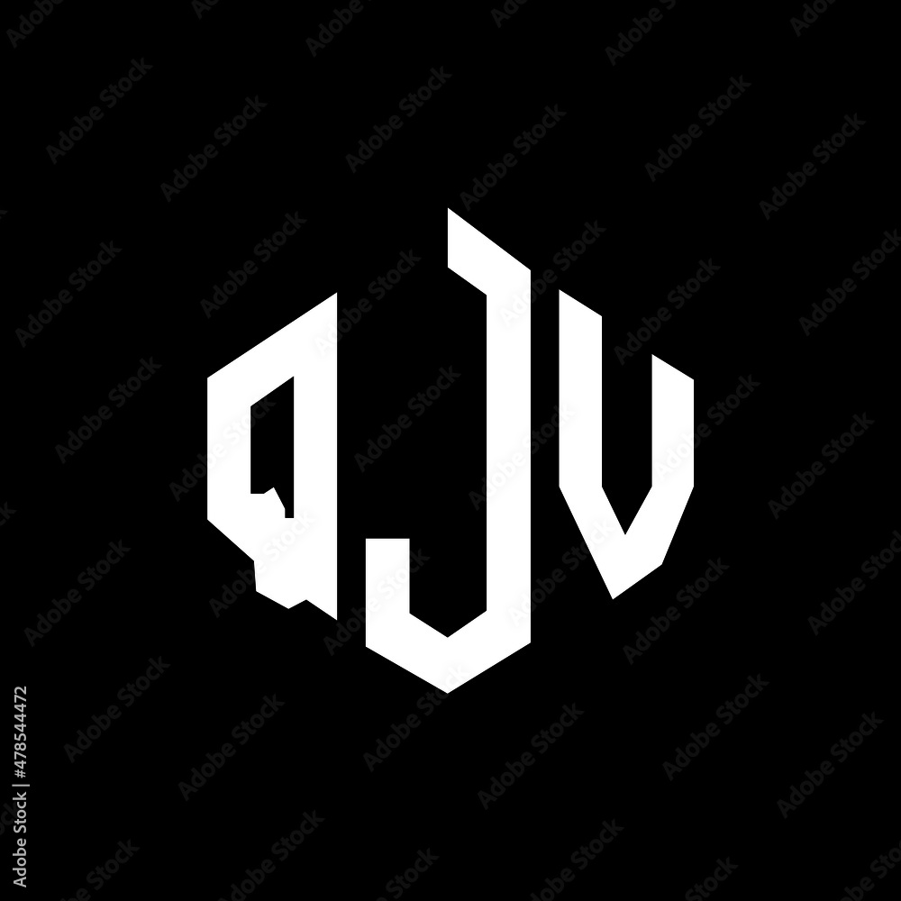 QJV letter logo design with polygon shape. QJV polygon and cube shape logo design. QJV hexagon vector logo template white and black colors. QJV monogram, business and real estate logo. QJV letter logo design with polygon shape. QJV polygon and cube shape logo design. QJV hexagon vector logo template white and black colors. QJV monogram, business and real estate logo.