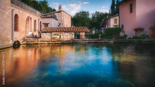 The italian village of Rasiglia, Perugia in Umbria, Italy