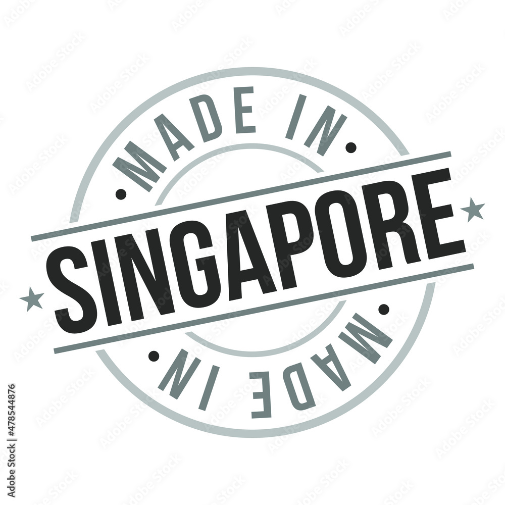 Made In Singapore Stamp Logo Icon Symbol Design. Seal Badge National Product Vector.