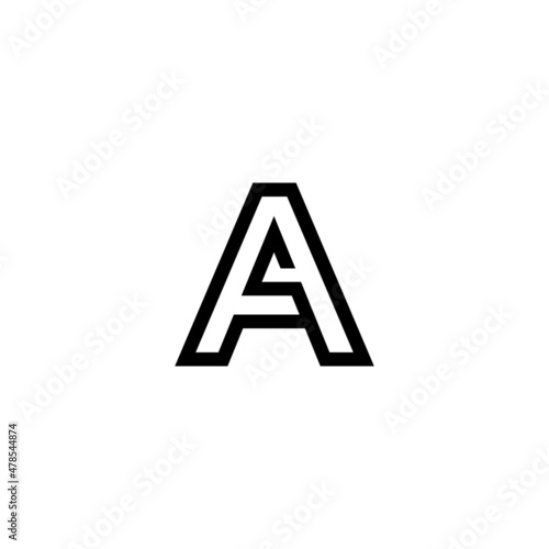 letter A logo template, vector, monogram, abstract