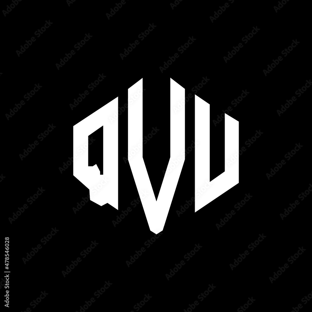 QVU letter logo design with polygon shape. QVU polygon and cube shape logo design. QVU hexagon vector logo template white and black colors. QVU monogram, business and real estate logo. QVU letter logo design with polygon shape. QVU polygon and cube shape logo design. QVU hexagon vector logo template white and black colors. QVU monogram, business and real estate logo.
