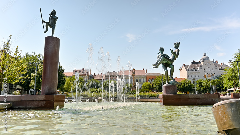 Fountain on the Main Square of Szombathely