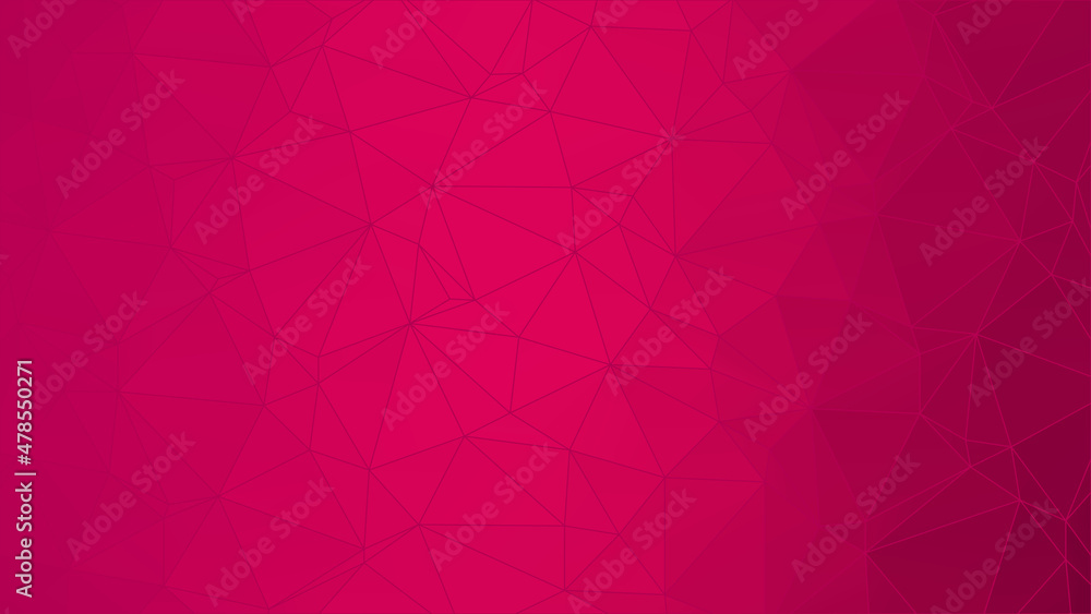 Fototapeta premium Abstract vector background. Magenta gradient illustration for decoration, web design, network triangle pattern