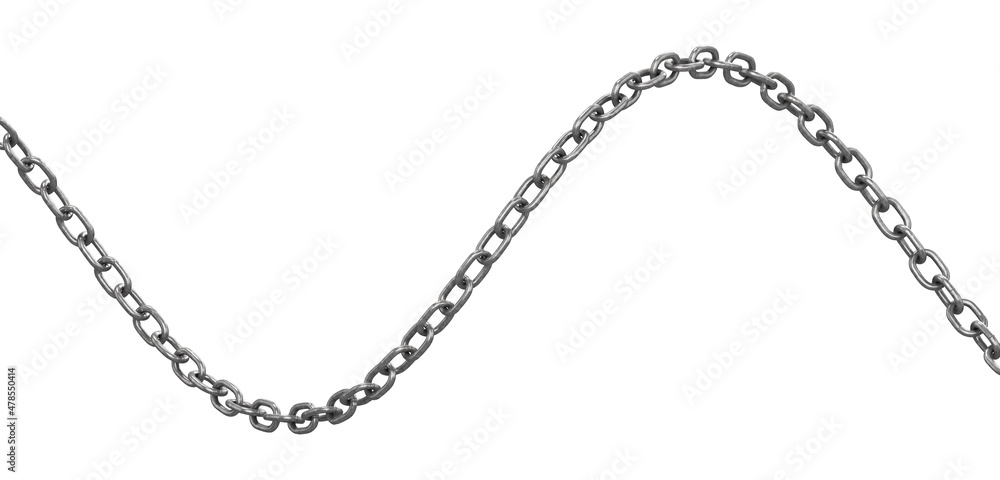 chain, isolated on white background. 3d illustration. chain, isolated on white background. 3d illustration.