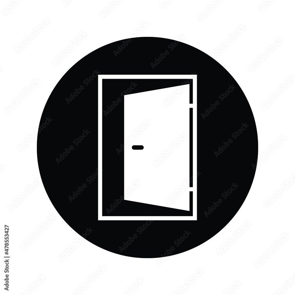 Flat Door icon. Single high quality outline symbol for web design or mobile app. Door thin line signs for design logo. eps 10 Flat Door icon. Single high quality outline symbol for web design or mobile app. Door thin line signs for design logo. eps 10