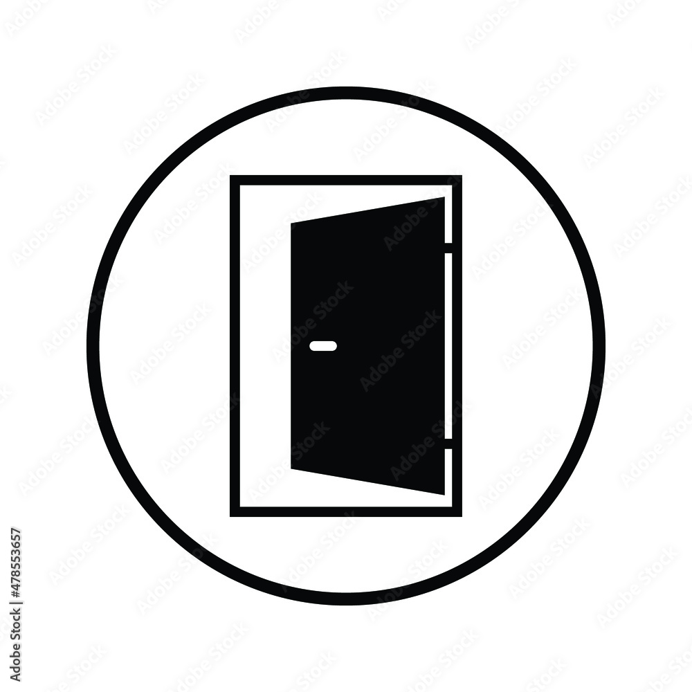 Flat Door icon. Single high quality outline symbol for web design or mobile app. Door thin line signs for design logo. eps 10 Flat Door icon. Single high quality outline symbol for web design or mobile app. Door thin line signs for design logo. eps 10