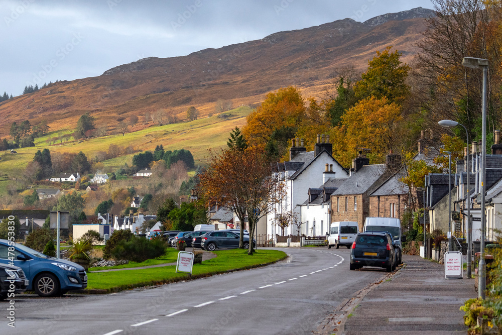 Village of Lochcarron in northwest Scotland