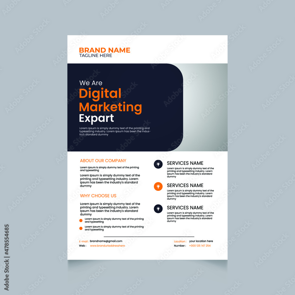 Modern business flyer template 