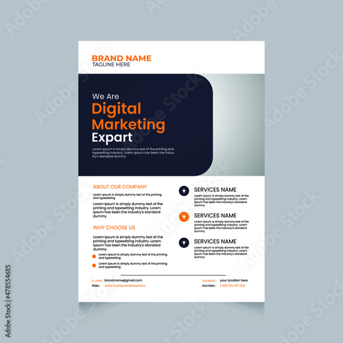 Modern business flyer template 