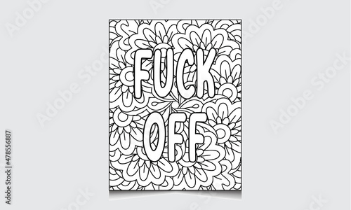 Swear Word Coloring Page Interior For Adult Man And Woman, Curse Word Coloring Book Interior