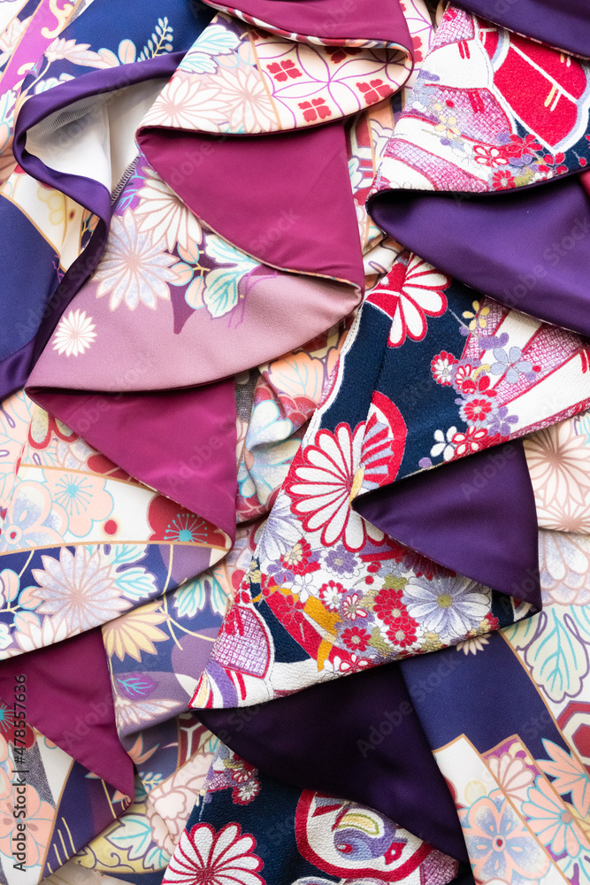Japanese pattern fabric, crepe fabric